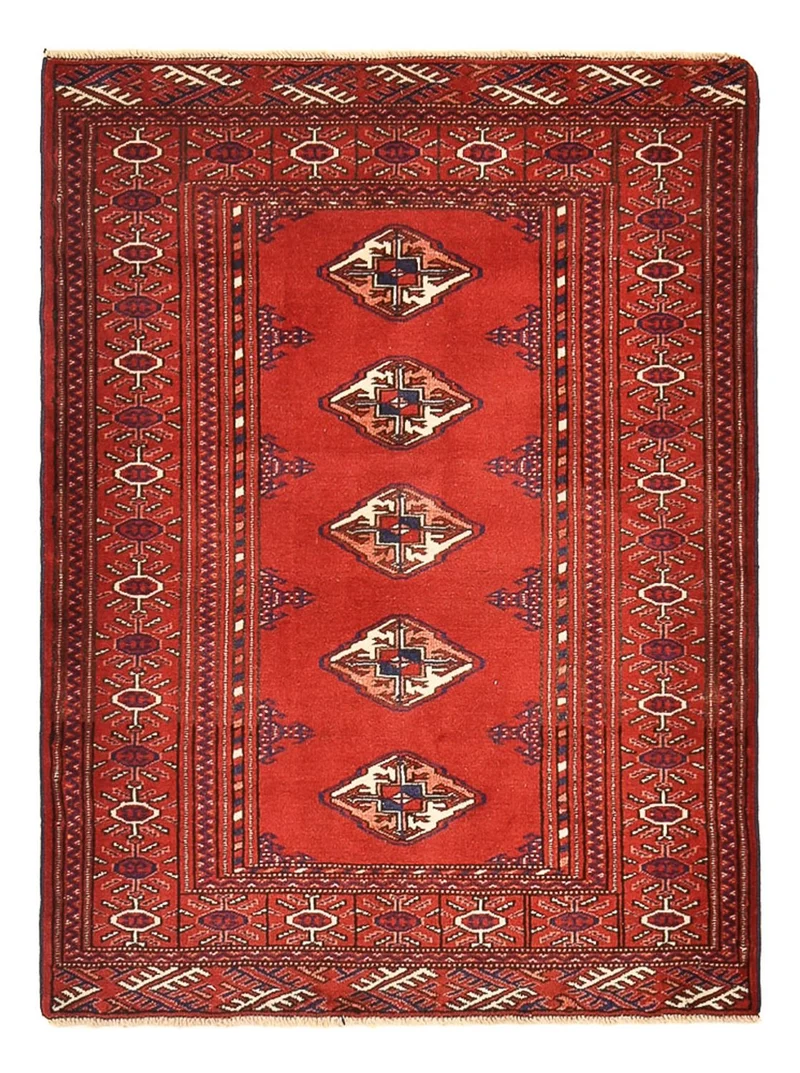 Turkaman Teppich - 87 x 115 cm - rot