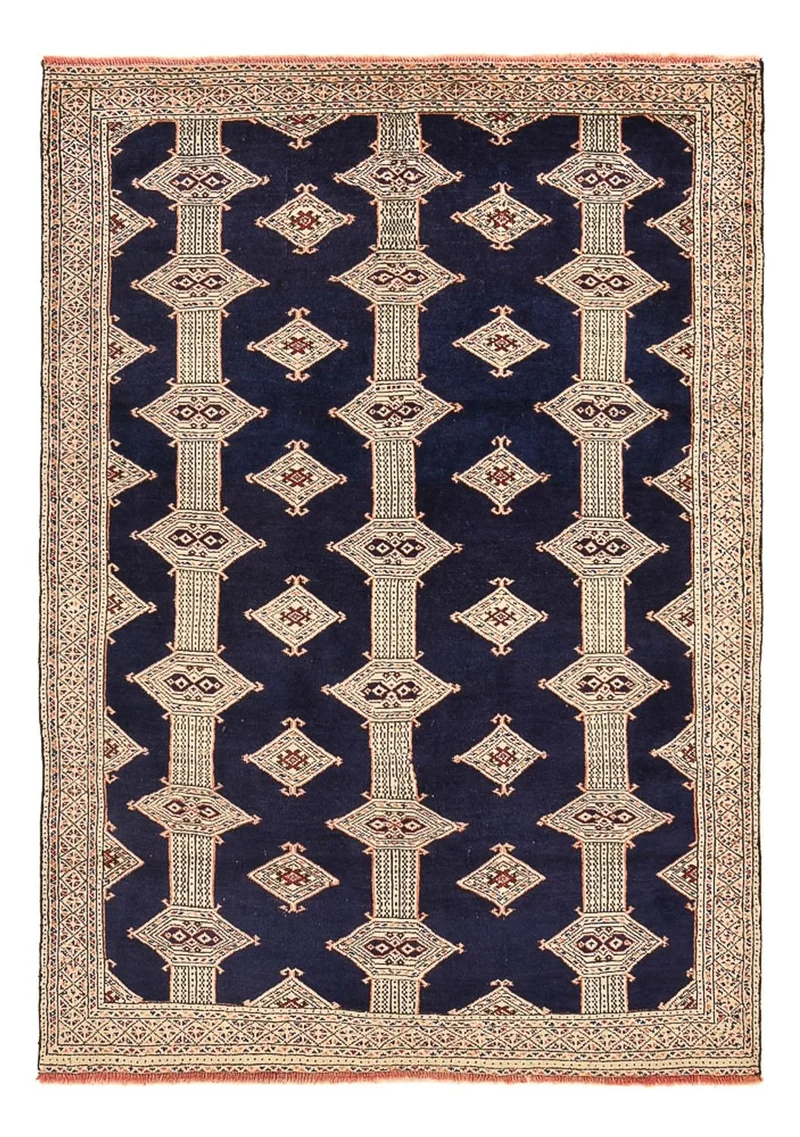 Turkaman Teppich - 120 x 173 cm - dunkelblau