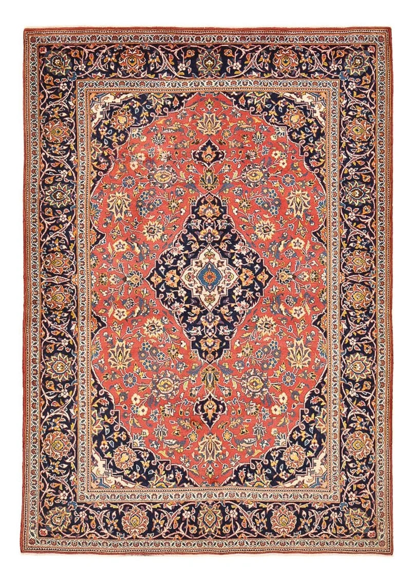 Perserteppich - Keshan - 141 x 205 cm - hellrot