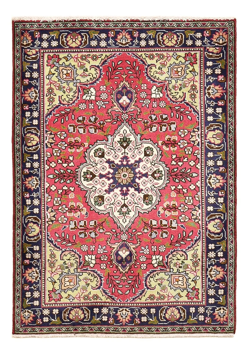Perserteppich - Täbriz - 100 x 143 cm - hellrot