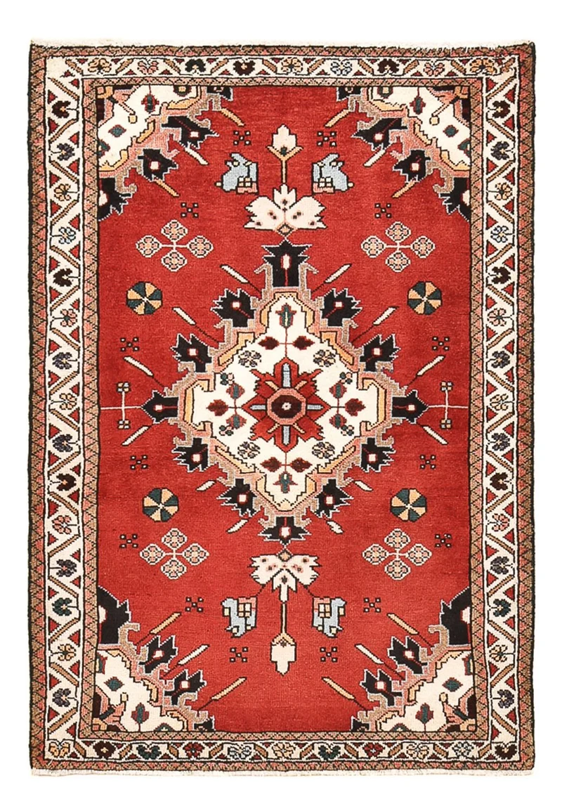 Perserteppich - Nomadic - 90 x 133 cm - rot