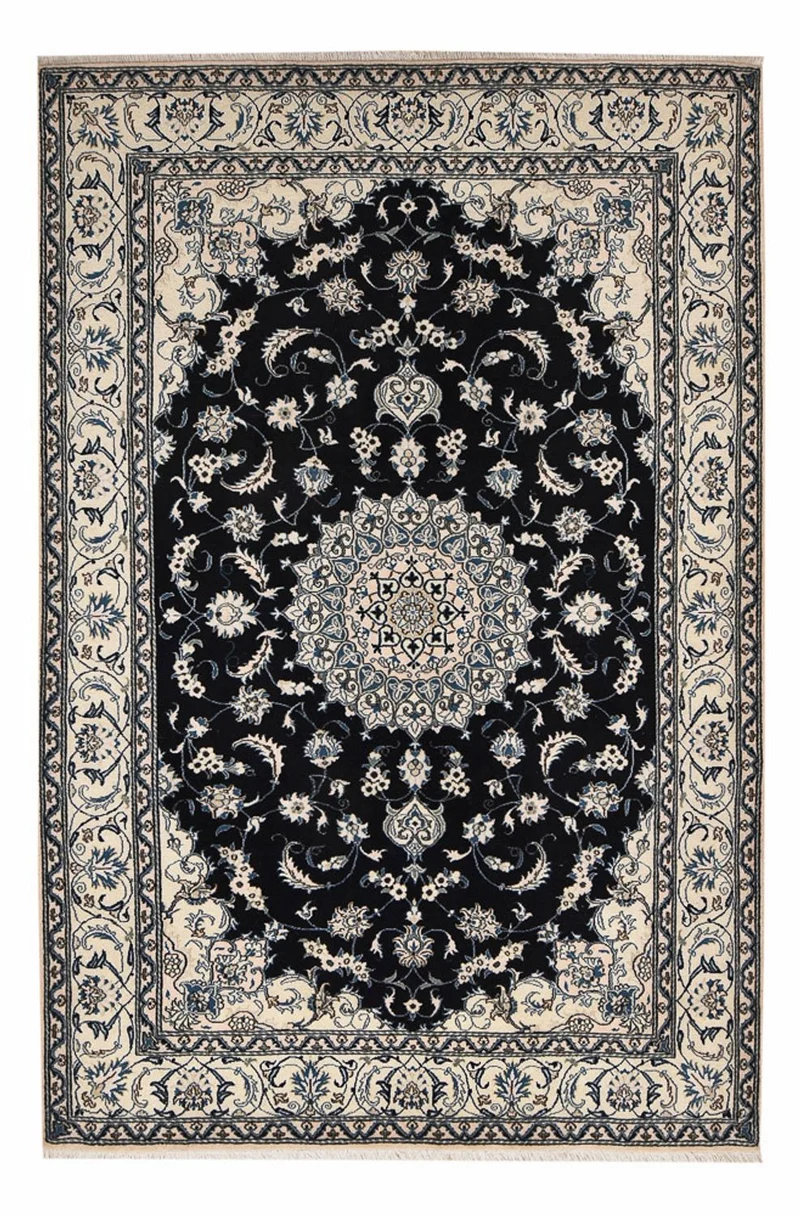 Perserteppich - Nain - 202 x 298 cm - dunkelblau