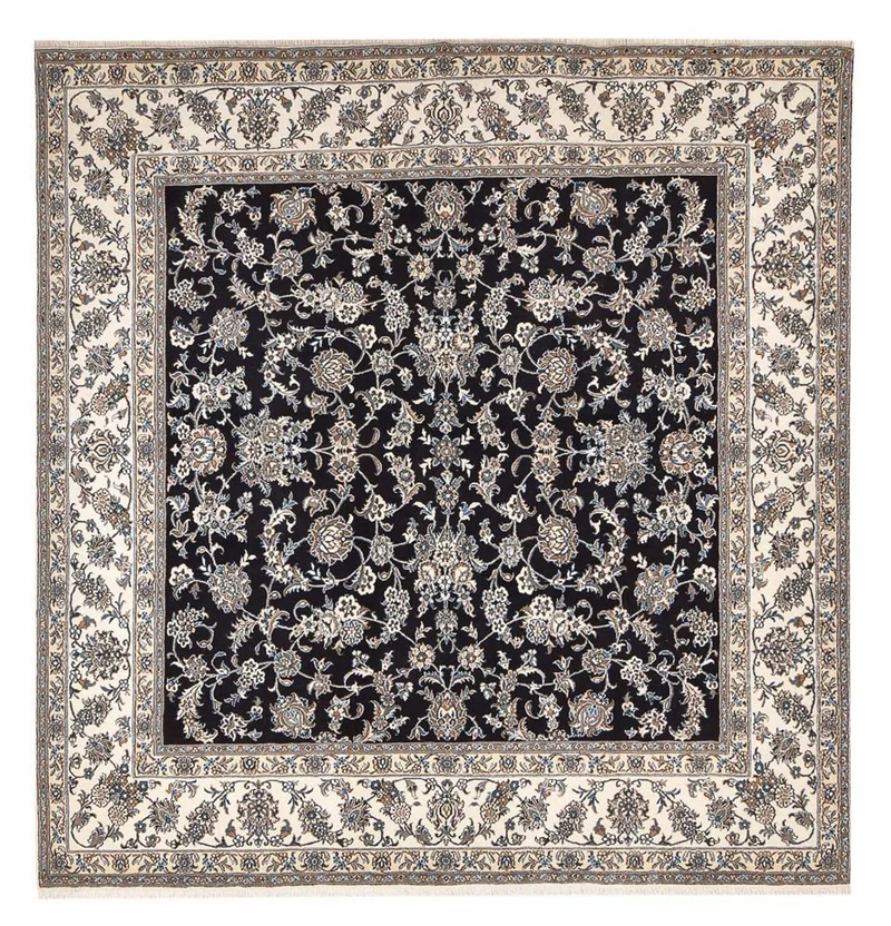 Perserteppich - Nain quadratisch - 281 x 293 cm - dunkelblau