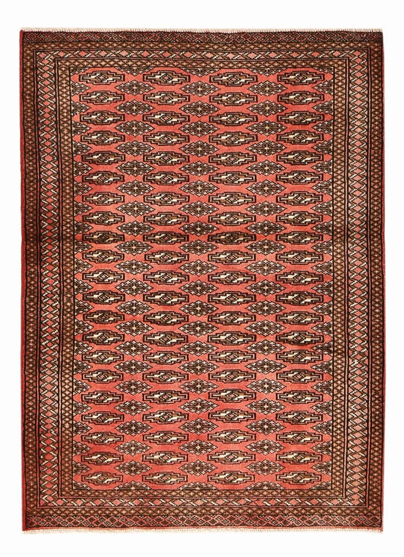 Turkaman Teppich - 100 x 131 cm - hellrot