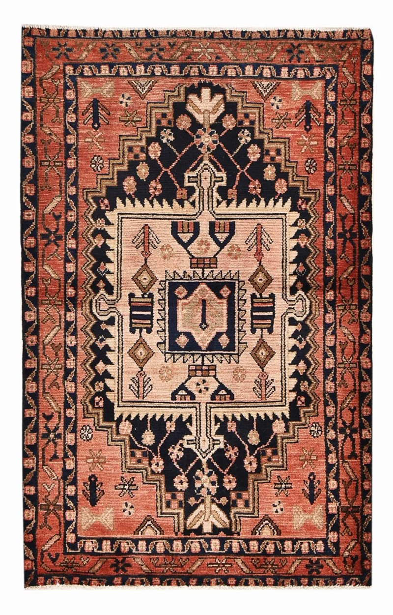 Perserteppich - Nomadic - 103 x 164 cm - hellrot