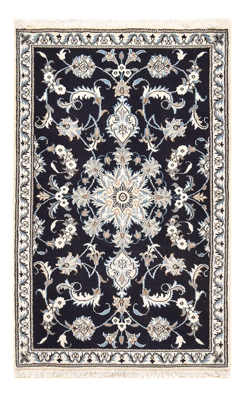 Perserteppich - Nain - 89 x 140 cm - dunkelblau