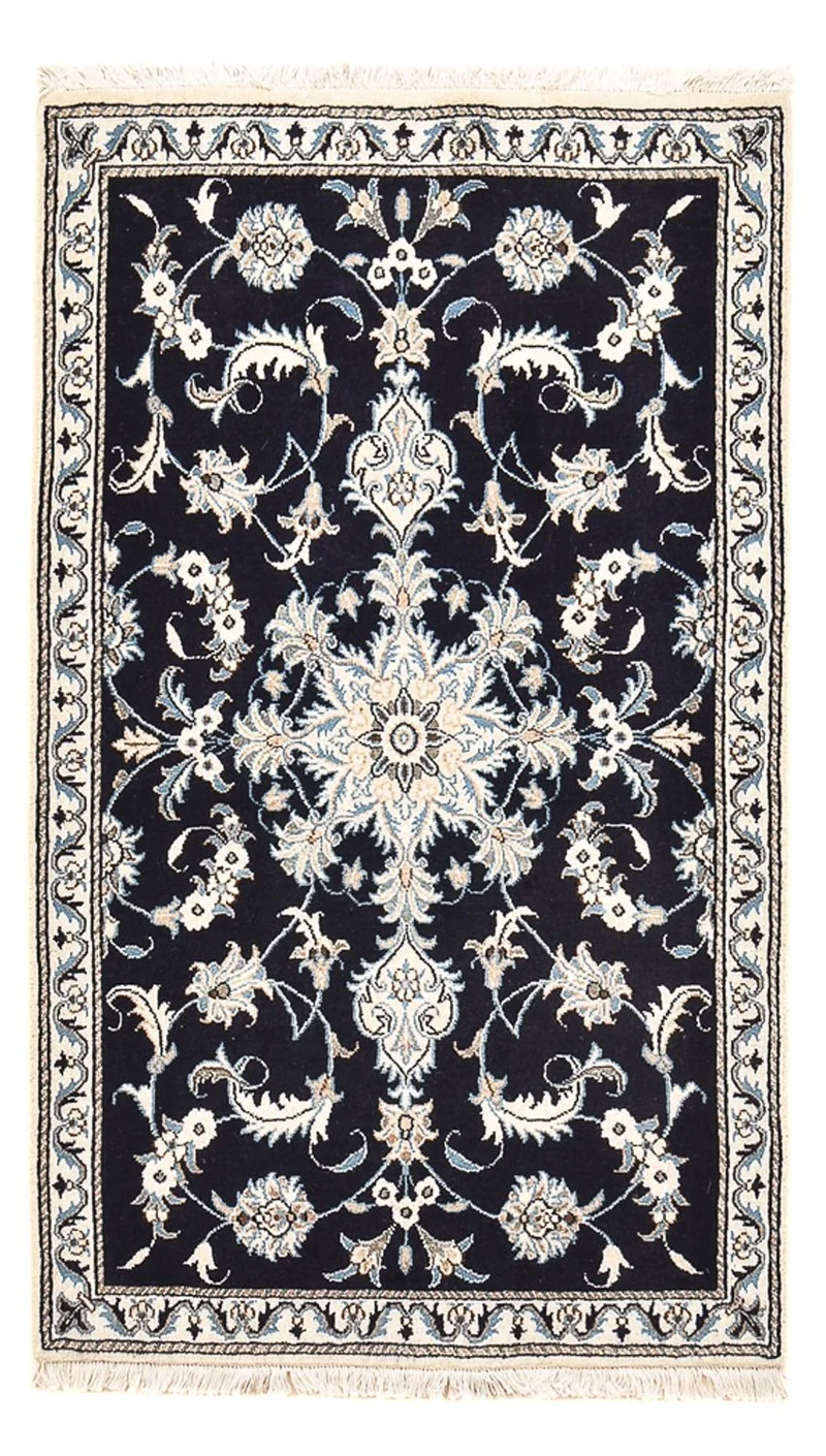 Perserteppich - Nain - 90 x 143 cm - dunkelblau