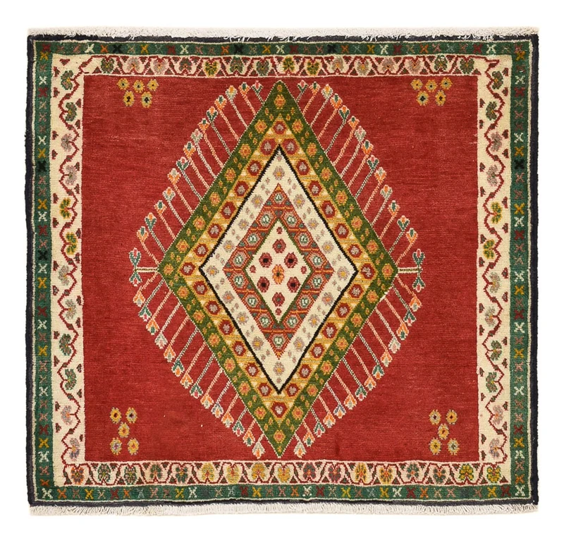 Perserteppich - Nomadic quadratisch - 65 x 65 cm - rot