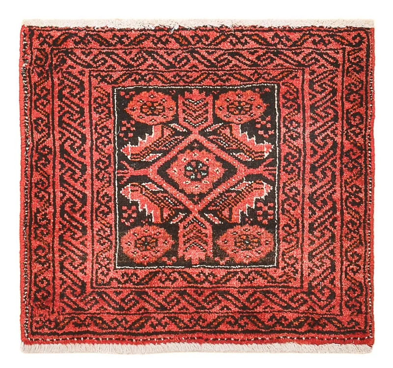Perserteppich - Nomadic quadratisch - 40 x 43 cm - rot