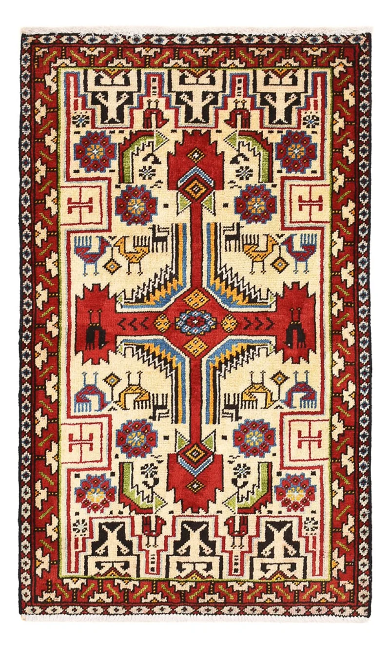 Perserteppich - Nomadic - 60 x 100 cm - mehrfarbig
