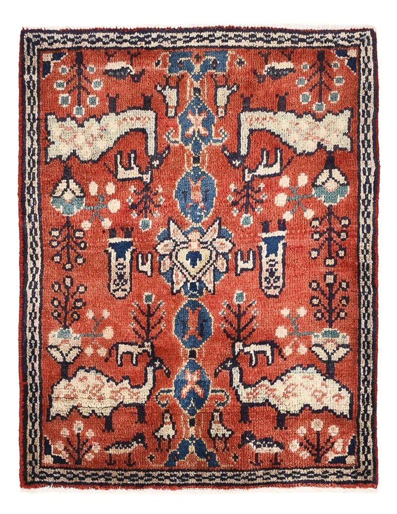 Perserteppich - Nomadic - 56 x 72 cm - rot