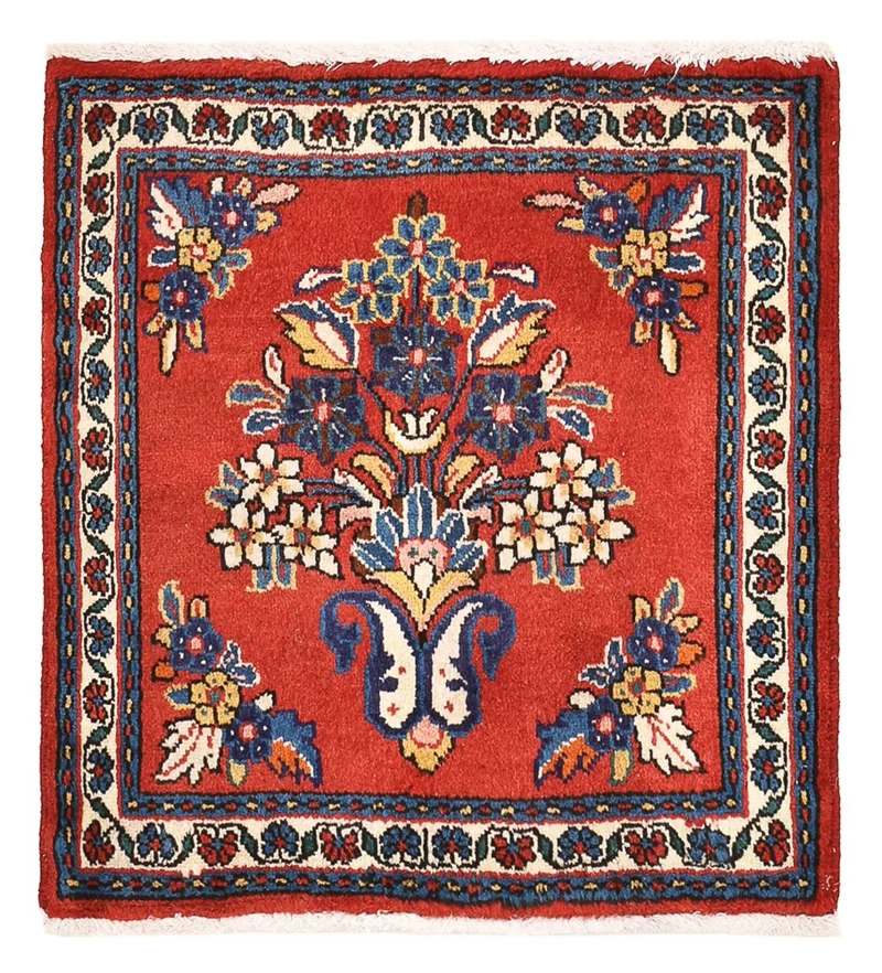Perserteppich - Nomadic quadratisch - 53 x 53 cm - rot