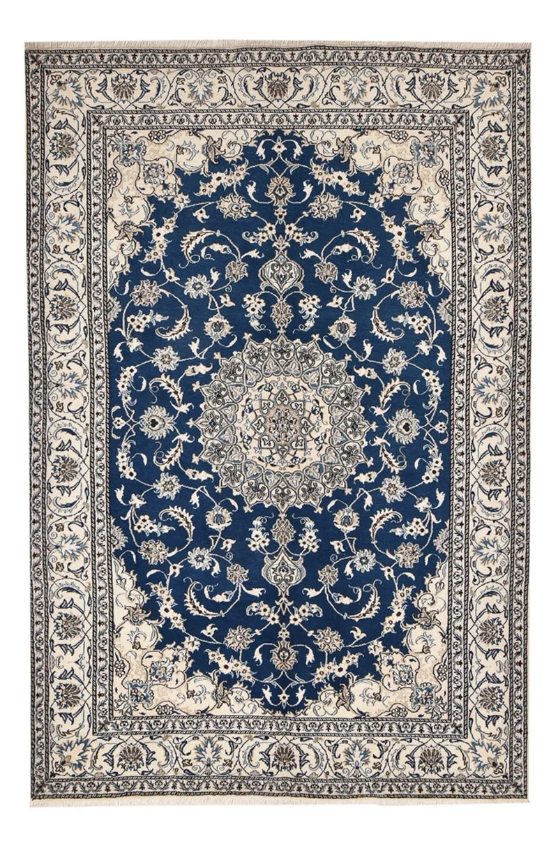Perserteppich - Nain - 200 x 297 cm - blau