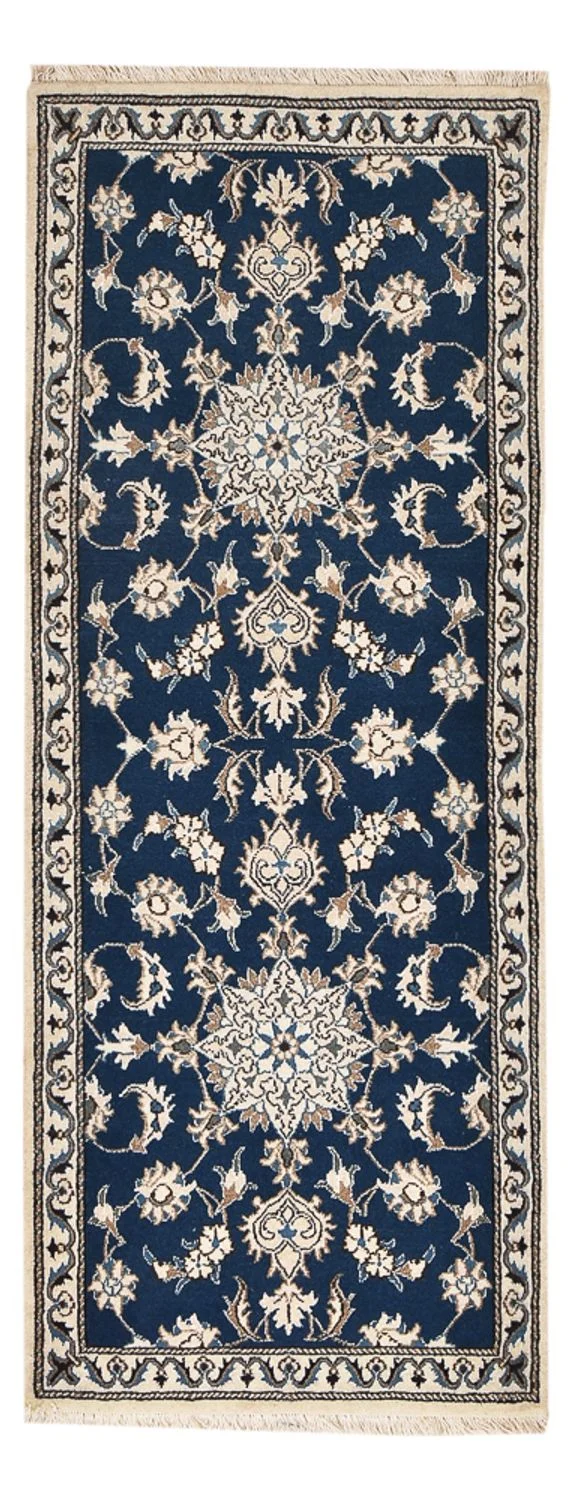Läufer Perser - Nain - 76 x 197 cm - dunkelblau