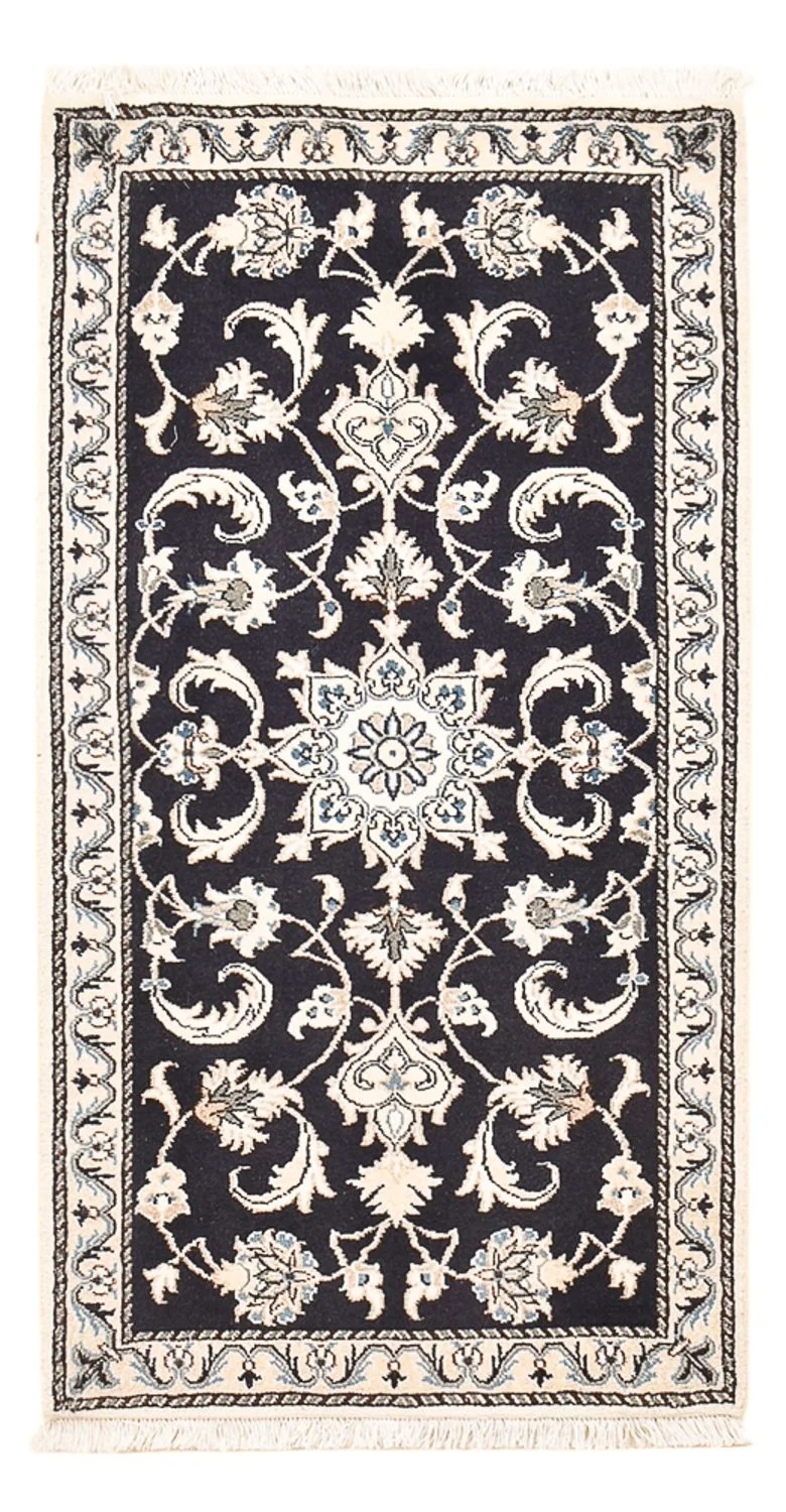 Perserteppich - Nain - 70 x 135 cm - dunkelblau