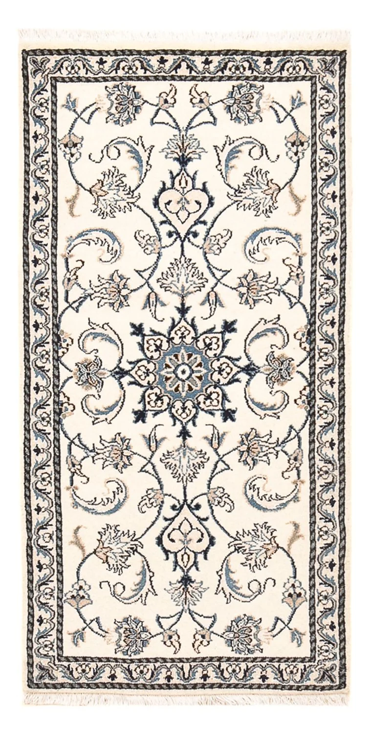 Perserteppich - Nain - 70 x 143 cm - hellgrau