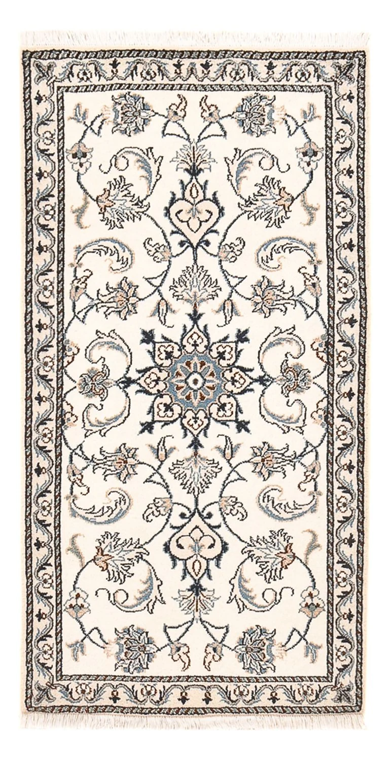 Perserteppich - Nain - 67 x 136 cm - hellgrau