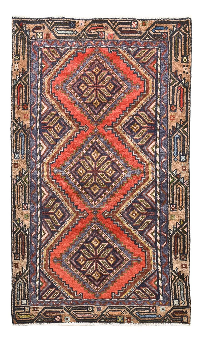 Perserteppich - Nomadic - 70 x 119 cm - rot
