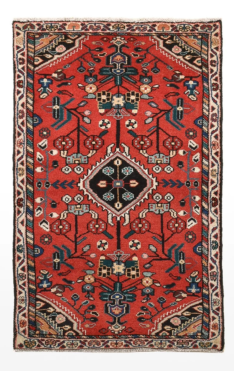 Perserteppich - Nomadic - 63 x 105 cm - rot