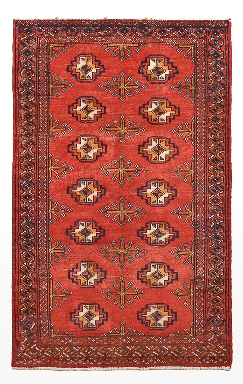 Turkaman Teppich - 77 x 116 cm - rot