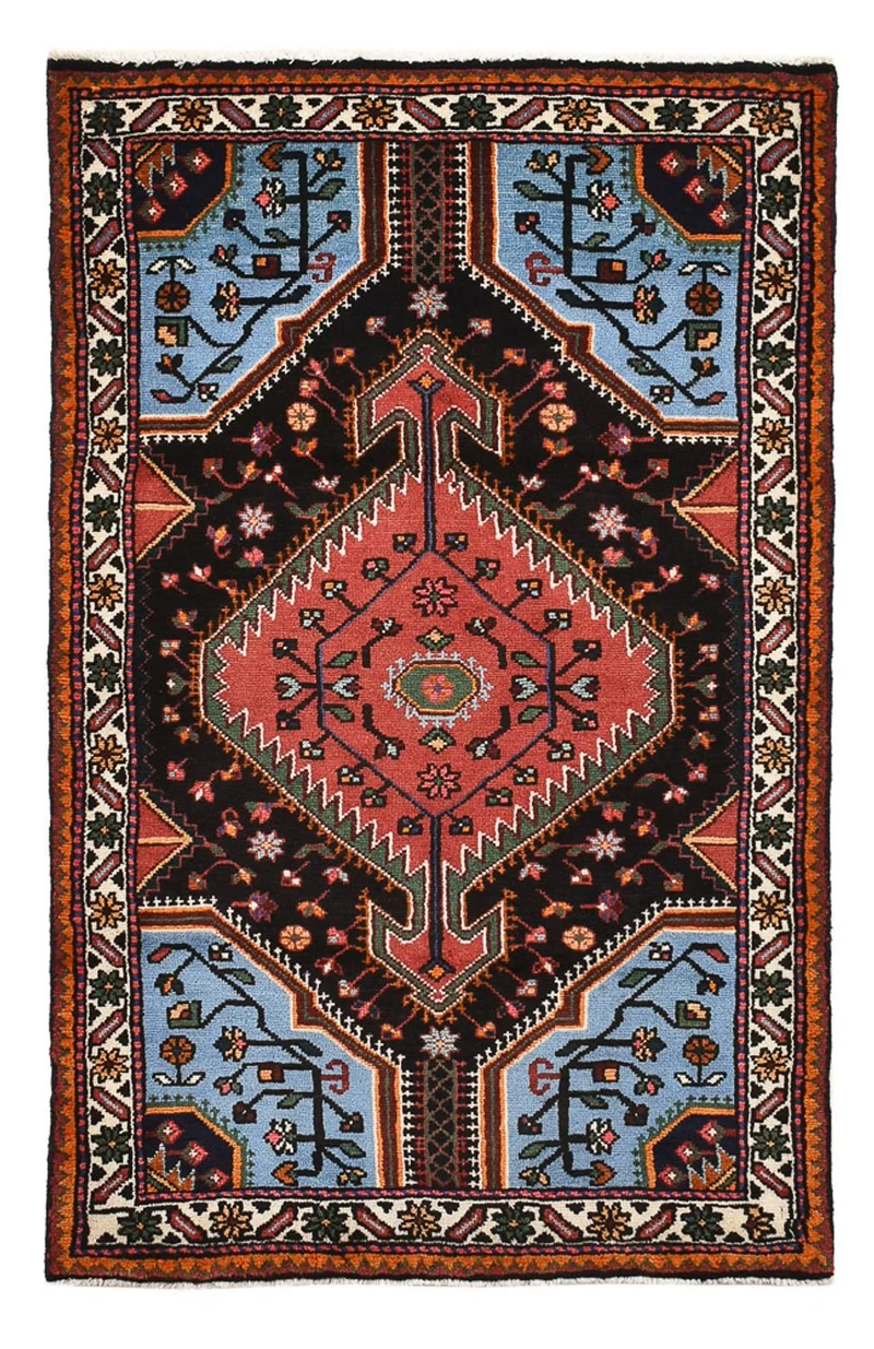 Perserteppich - Nomadic - 83 x 132 cm - mehrfarbig