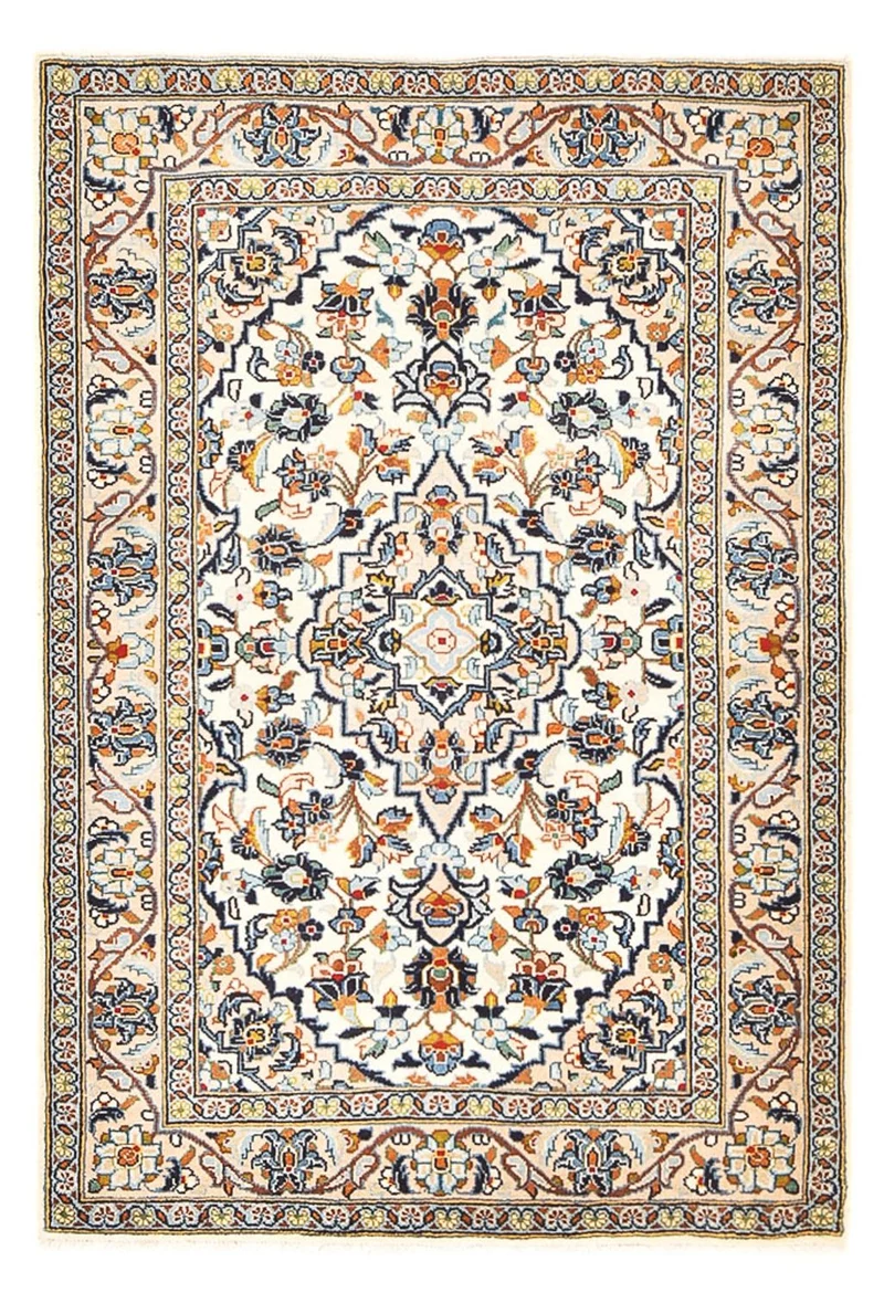 Perserteppich - Keshan - 96 x 141 cm - hellbeige
