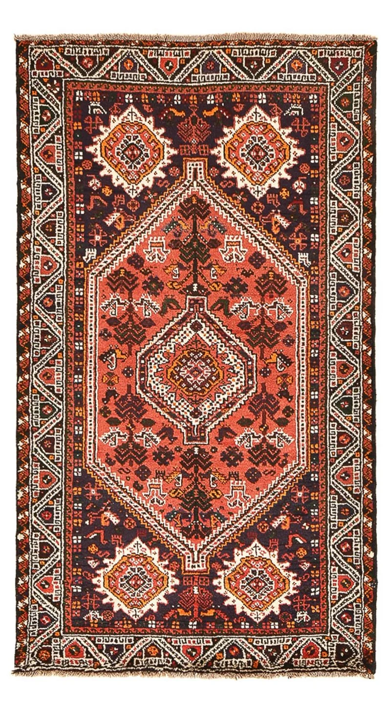Perserteppich - Nomadic - 118 x 205 cm - dunkelrot