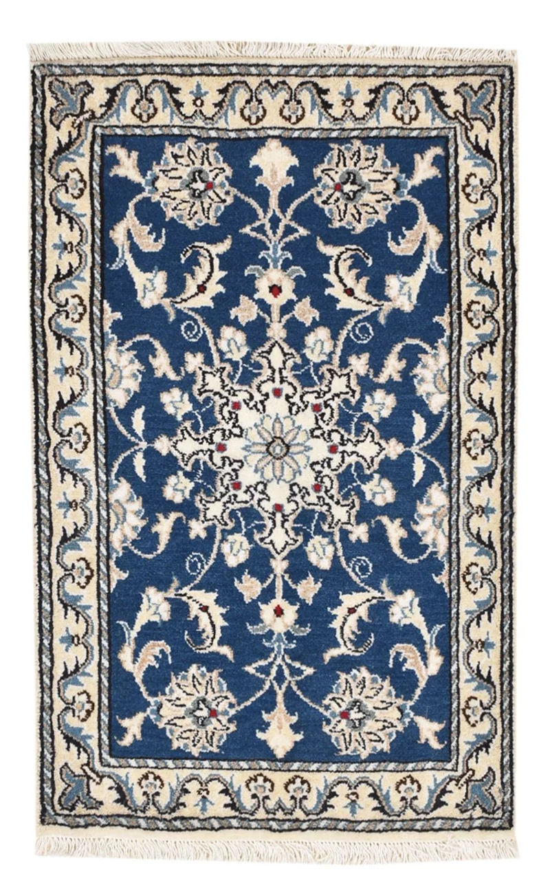 Perserteppich - Nain - 56 x 90 cm - blau