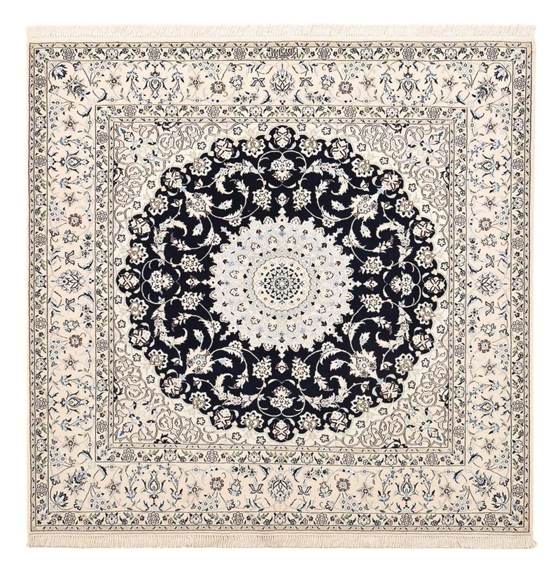 Perserteppich - Nain - Premium quadratisch - 178 x 181 cm - dunkelblau