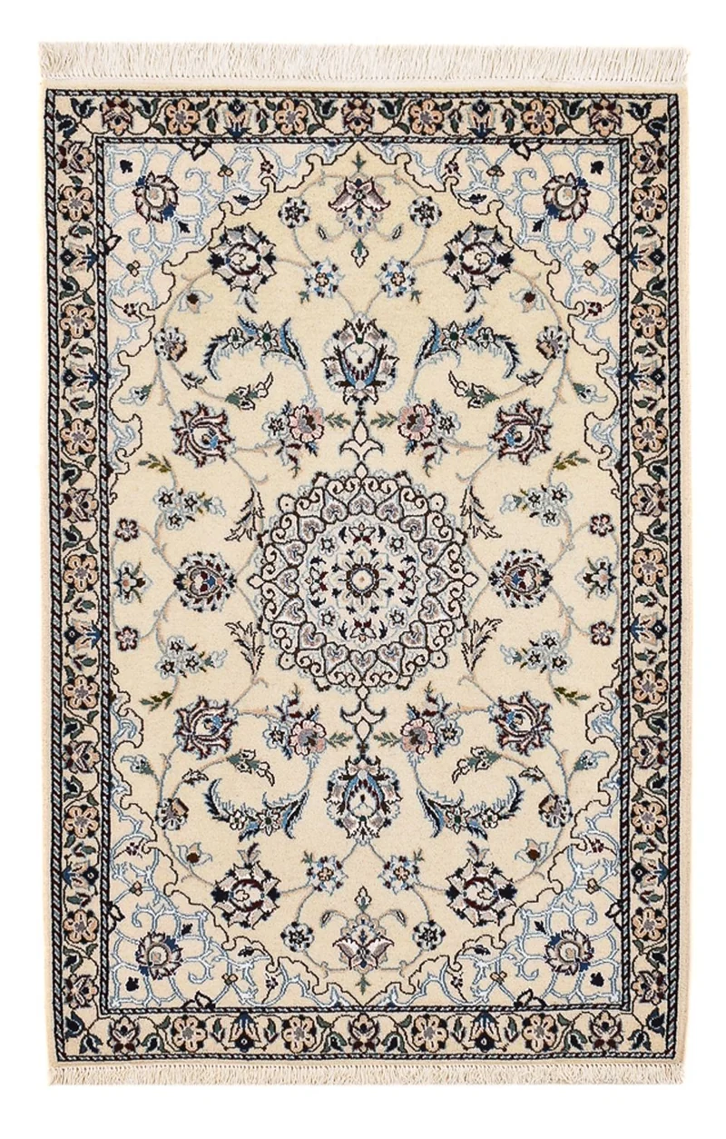 Perserteppich - Nain - Royal - 64 x 96 cm - hellgrau