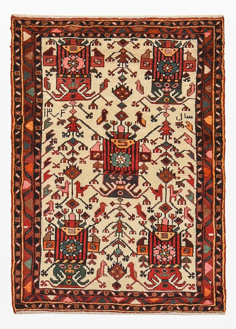 Perserteppich - Nomadic - 88 x 123 cm - mehrfarbig