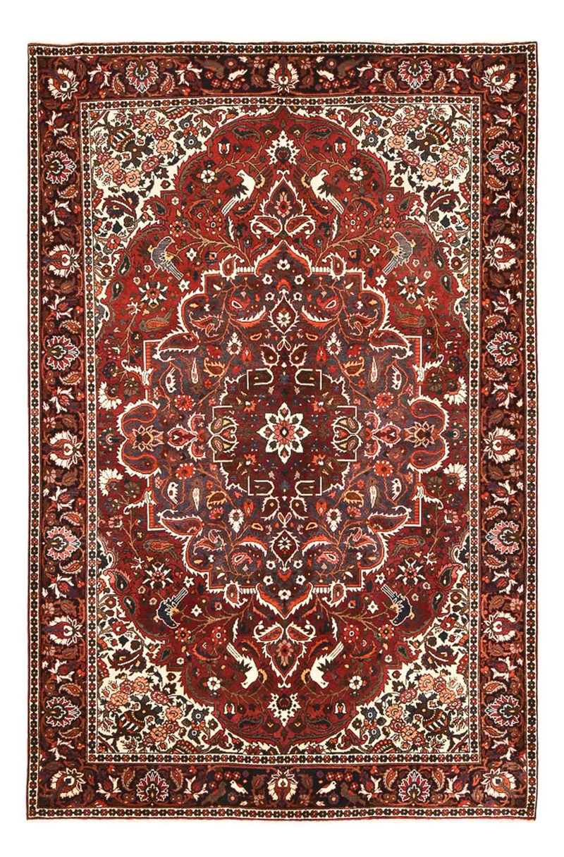 Perserteppich - Nomadic - 207 x 310 cm - dunkelrot