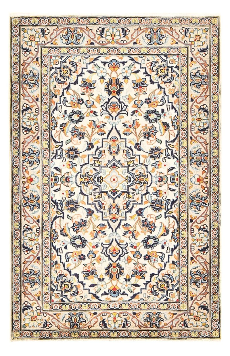 Perserteppich - Keshan - 95 x 147 cm - hellbeige