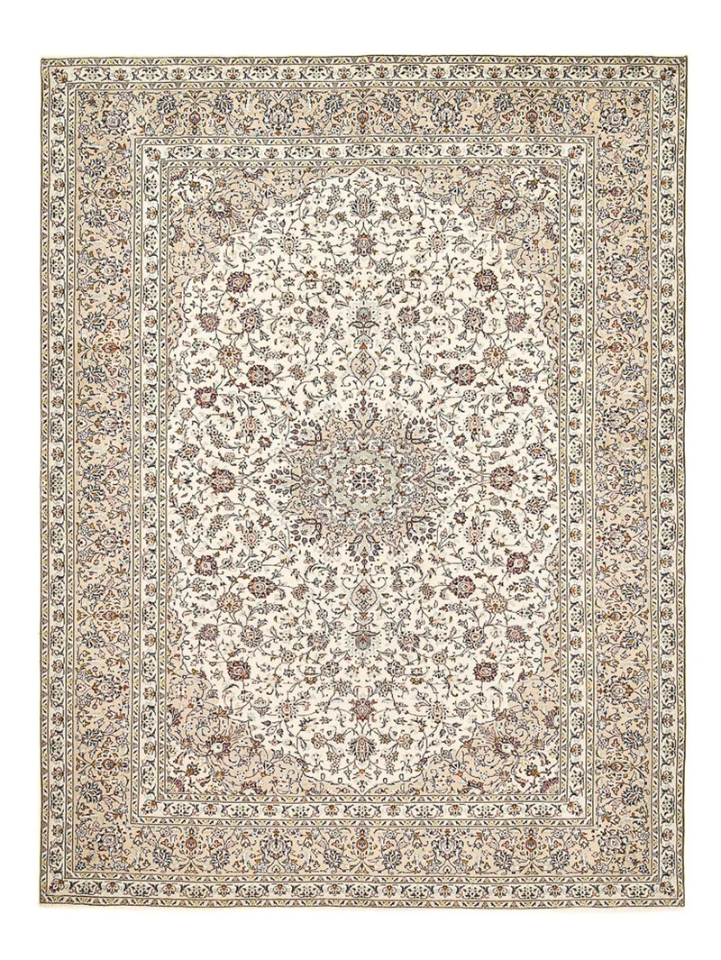 Perserteppich - Keshan - 293 x 397 cm - hellbeige