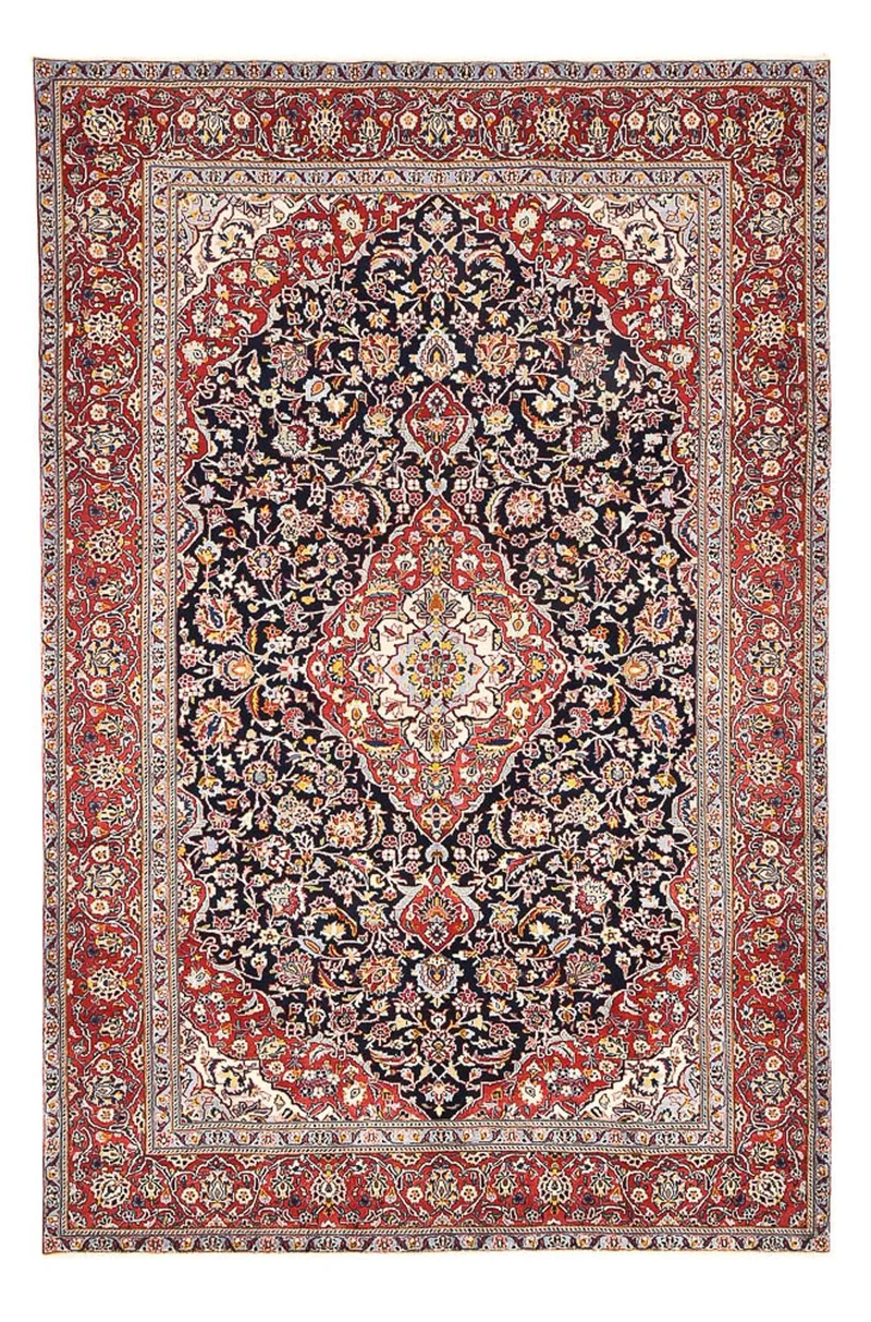 Perserteppich - Keshan - 217 x 330 cm - dunkelblau