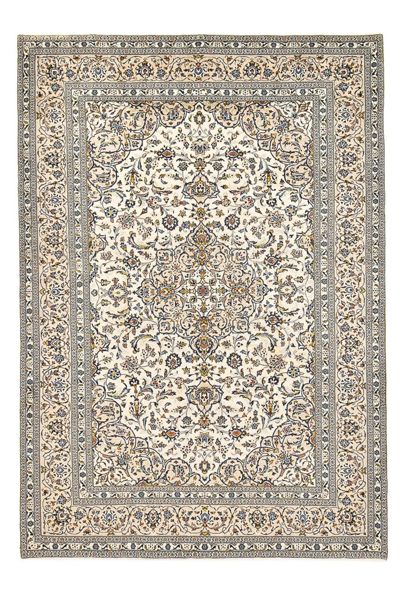 Perserteppich - Keshan - 246 x 360 cm - hellbeige