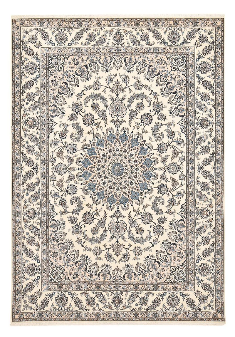 Perserteppich - Nain - 243 x 347 cm - hellbeige