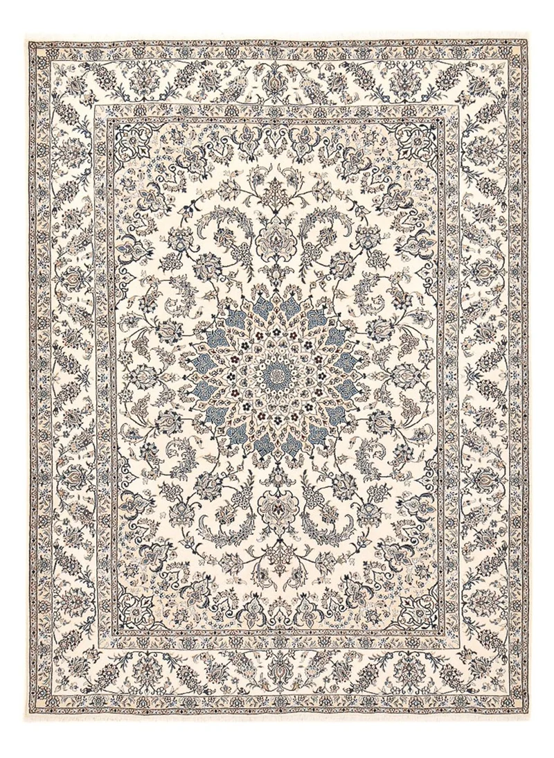 Perserteppich - Nain - 244 x 343 cm - hellbeige