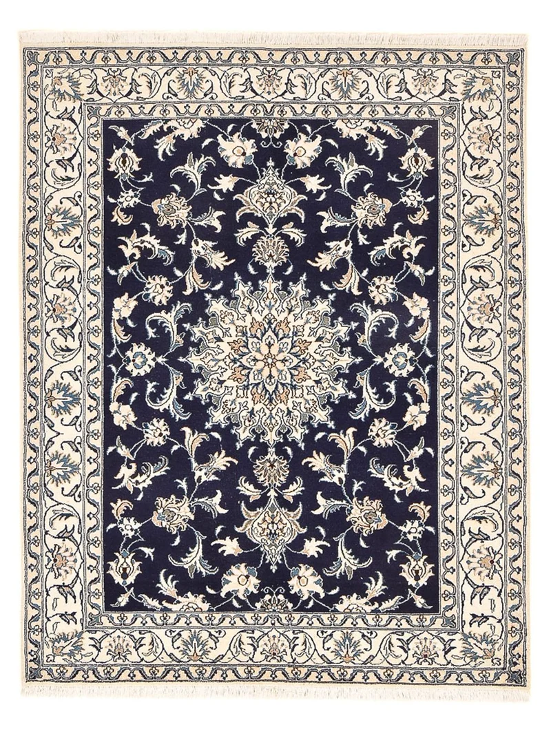 Perserteppich - Nain - 146 x 194 cm - dunkelblau
