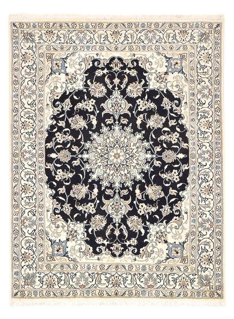 Perserteppich - Nain - 143 x 193 cm - dunkelblau