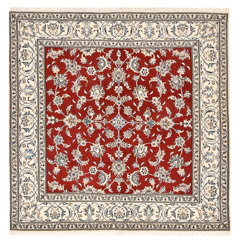 Perserteppich - Nain quadratisch - 193 x 203 cm - rot