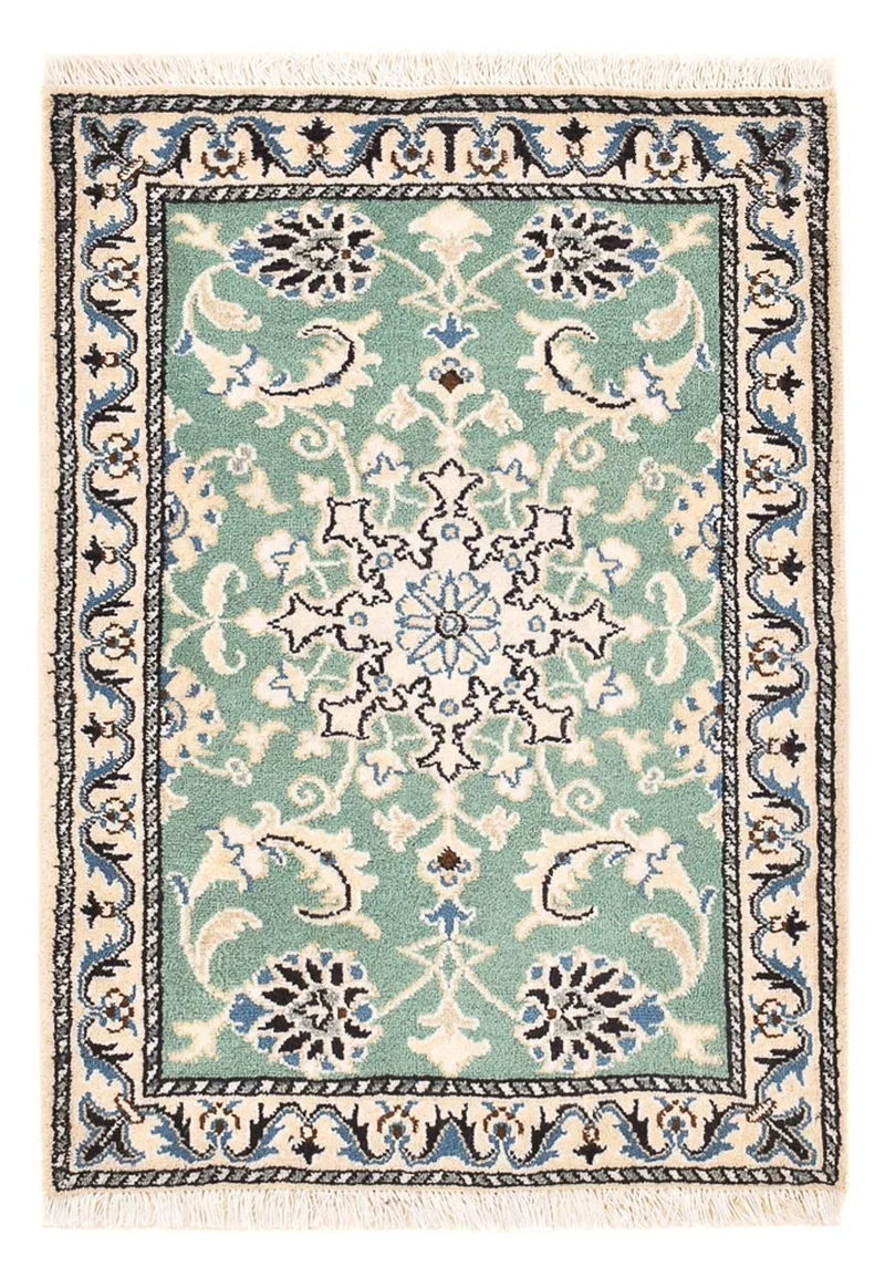 Perserteppich - Nain - 60 x 89 cm - hellgrün