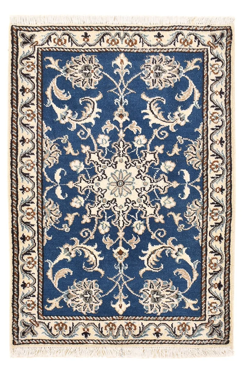 Perserteppich - Nain - 58 x 90 cm - blau