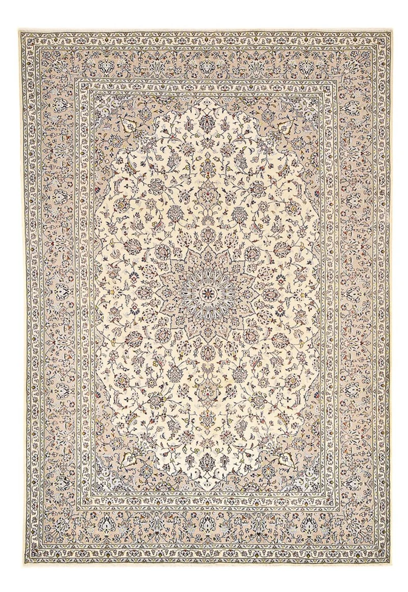 Perserteppich - Keshan - 245 x 355 cm - dunkelbeige