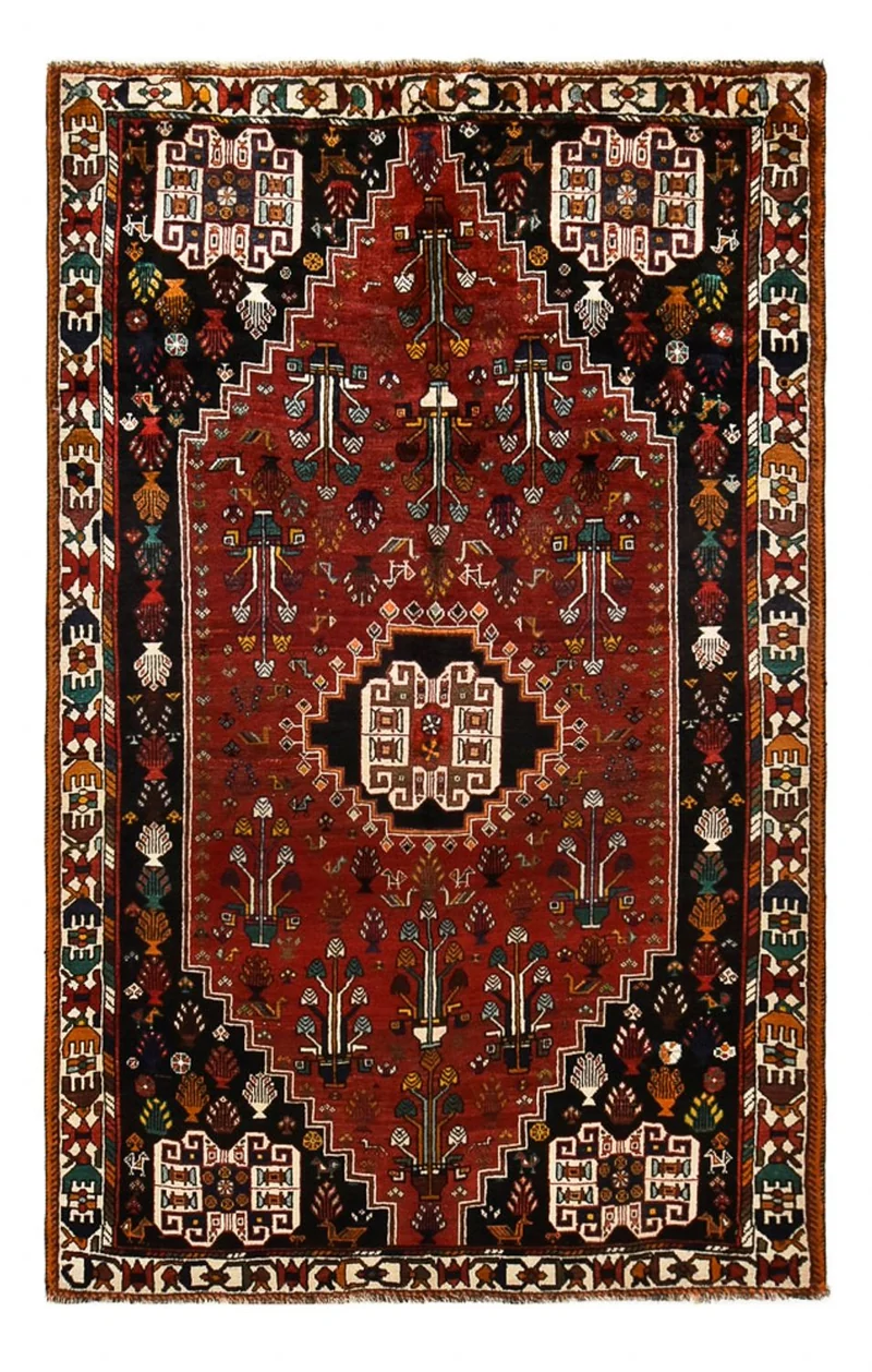 Perserteppich - Nomadic - 160 x 252 cm - dunkelrot