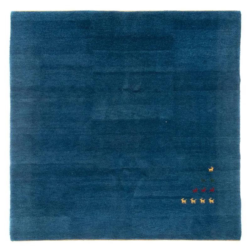 Gabbeh Teppich - Indus quadratisch - 251 x 254 cm - blau