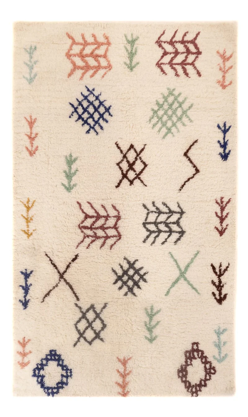 Berber Teppich 150x255cm - Wollteppich