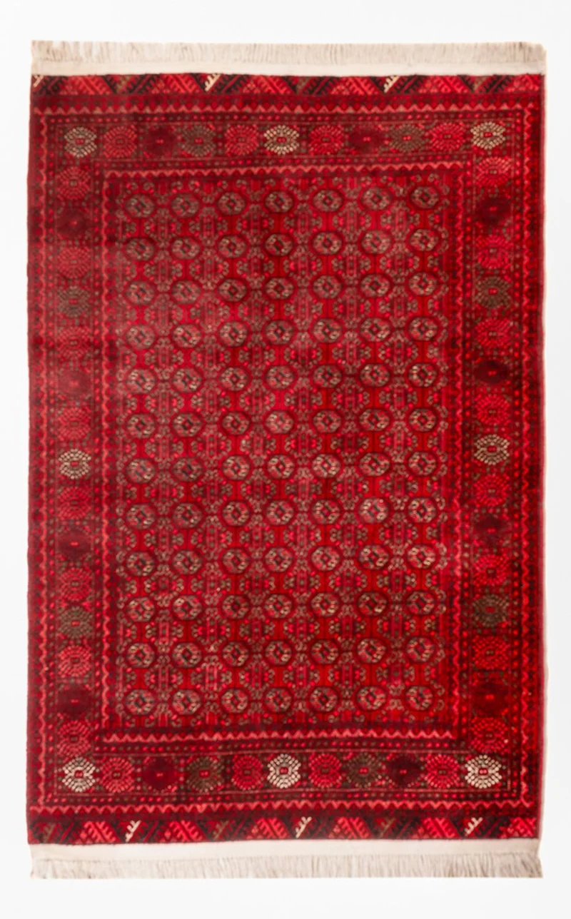 Afghan Teppich - Buchara - 125 x 200 cm - rot