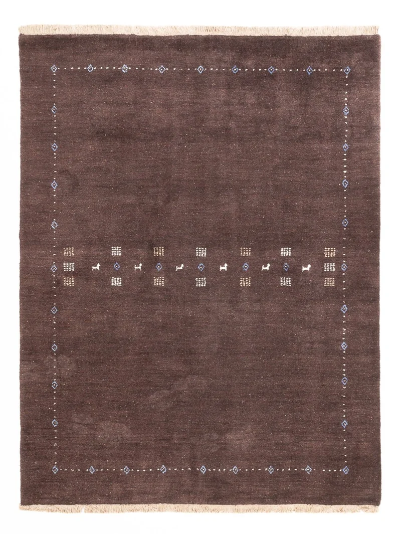 Gabbeh Teppich - Loribaft Perser - 160 x 230 cm - dunkelbeige