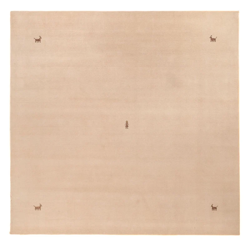 Gabbeh Teppich Softy 250x250cm - Wollteppich